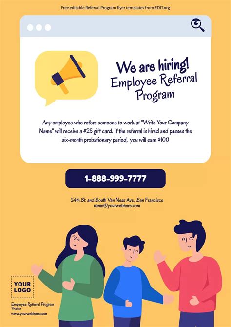 Employee Referral Program Flyer Figma Template: HIVO.